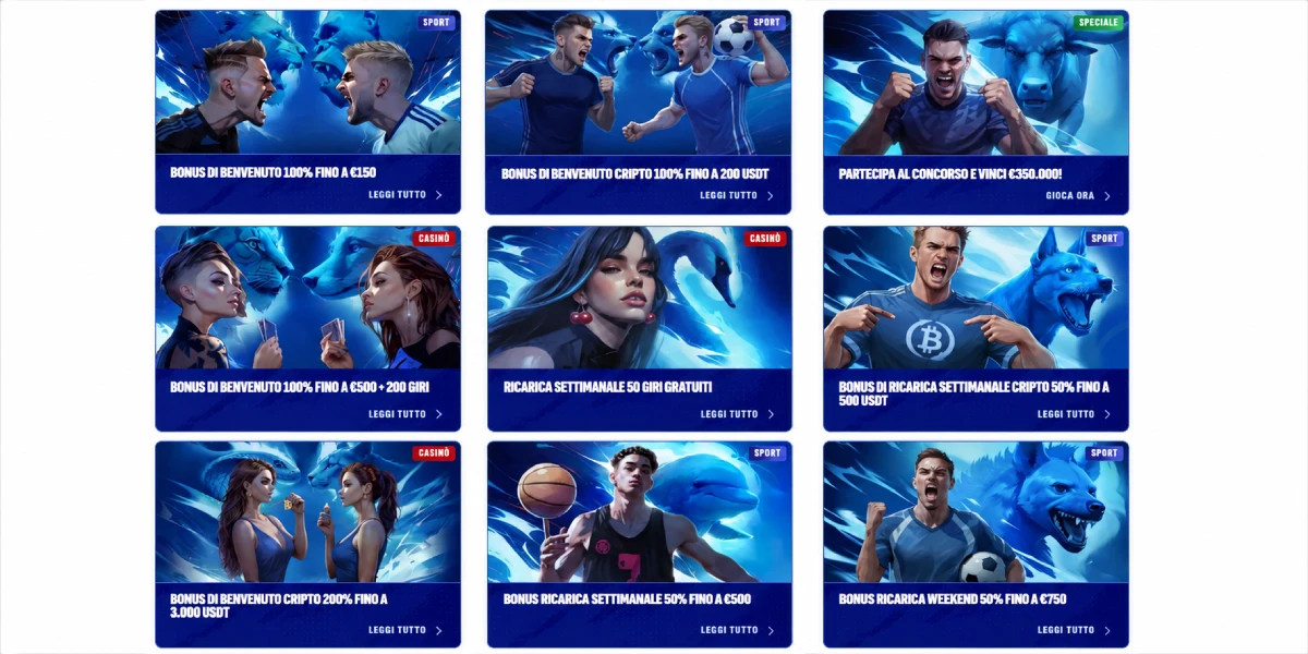Bonus di benvenuto e promozioni su Bankonbet Casino e Sport